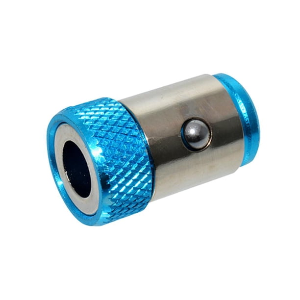 Puntas Destornillador 1/4 Pulgadas Cabeza Por Lotes Anillo Magnético Funda Bloqueo Tornillo () Azul