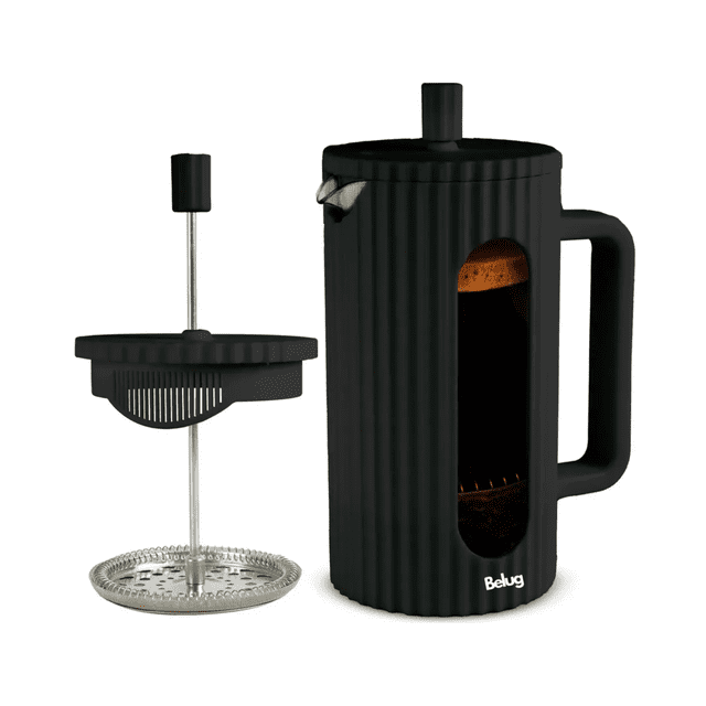 Cafetera Prensa Francesa De Vidrio 1 L Belug Negro