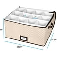 thumbnail image 3 of HOLDN' STORAGE Stemware Storage Case for 12 Wine Glasses - Soft Microfiber, 19" x 9.5" x 14", 3 of 7