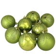 thumbnail image 2 of 125ct Green Shatterproof 3-Finish Tropical Christmas Ornaments 5.5" (140mm), 2 of 5