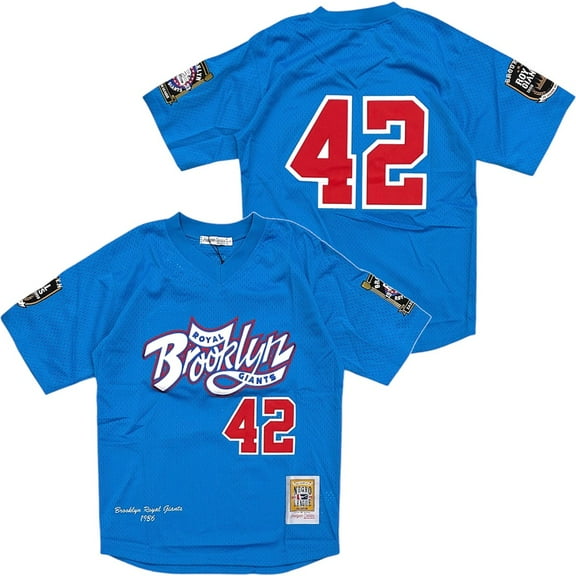 Brooklyn Royal Giants Men's Headgear Classics Negro Baseball League BP Jersey (Small, Royal Blue)