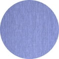 thumbnail image 1 of Ahgly Company Indoor Round Abstract Blue Contemporary Area Rugs, 4' Round, 1 of 4