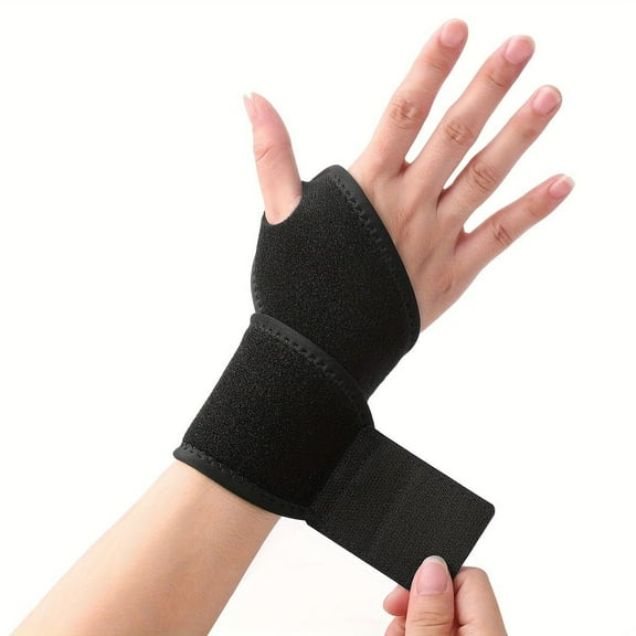 YUNYILAN Wrist Brace Wrist Wraps for Carpal Tunnel 2 Pack Wrist Brace Compression Straps Hand Support, Adjustable Wrist Support for Arthritis and Tendinitis, Joint Pain Relief (Black)
