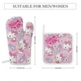 thumbnail image 5 of Hello Kitty Oven Mitts And Pot Holders Set 4 Pcs, Heat Resistant Oven Mitt Set with Potholders, Hot Pads And Oven Mitts Sets Oven Glove for Kitchen, Baking, Cooking, Grilling, 5 of 7