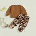 thumbnail image 2 of PENGXIANG Baby Boys 2PCS Pants Sets Long Sleeve  Neck Sweatshirt Tops Solid Color Pants Sets, 2 of 6