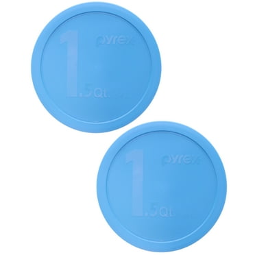Pyrex 323-PC 1.5qt Marine Blue Plastic Mixing Bowl Replacement Lid (2-Pack)