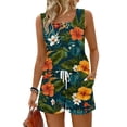 thumbnail image 2 of Stralyhd Two Piece Sets for Women Hawaiian Print Summer Set Vacation Shorts Outfits Casual Matching Lounge Set Green M, 2 of 5