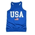 thumbnail image 4 of KBZDBZC Women's Tank Tops Women's Summer Round Neck Independence Day Usa Flag Printed Sleeveless T Shirt Loose Tank Top Tank Top Womens Tank Tops Loose Fit Womens Summer Tops(Blue,XS), 4 of 5