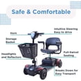 thumbnail image 7 of Journey Adventure Mobility Scooter, Electric Motorized Travel Scooter for Seniors, Red, 7 of 7