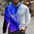 thumbnail image 2 of Pompotops Homme Décontracté Col Rond Manches Courtes Pull Ligne T-Shirt Imprimé 3D en Solde, 2 of 5