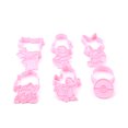 thumbnail image 1 of 3D Cookie Cutter Mold with Pusher for Kids 6 PCS Different Shape Cookie Cutters Baking Tools for Cutting Cakes, Cookies, Fruit, Chocolate, 1 of 5