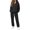 15# Black, variant on Womens 2 Piece Tracksuit Quarter Zip Hoodie & Straight Leg Sweatpants Set Oversized Casual Athletic Sweatsuit with Kangaroo Pockets White M