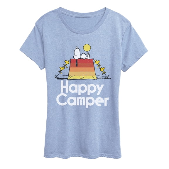 Peanuts - Happy Camper - Women's Short Sleeve Graphic T-Shirt