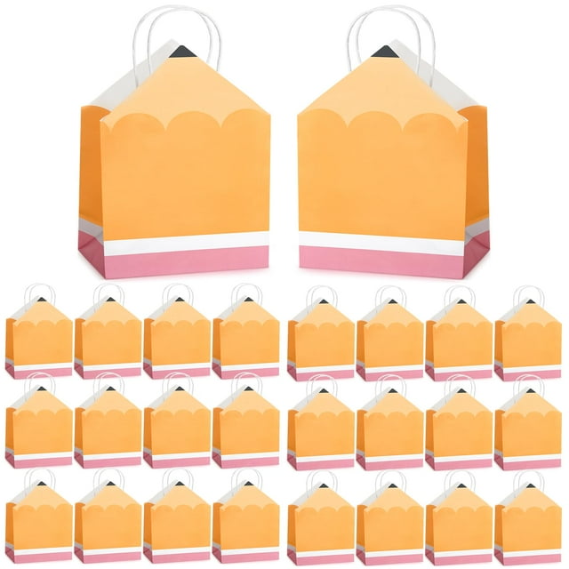 Bolsas de regalo con forma de lápiz Feifeiya, 20 x 26 x 10 cm, 24 unidades