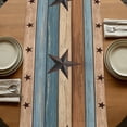 thumbnail image 5 of Table Runners 120 Inches Long Dress Scarves, Texas Star Vintage Farmhouse Coffee/Dining/Kitchen Table Runner for Living Room, Berry Navy Blue Brown Wooden 13x120 Inch, 5 of 9