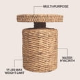 thumbnail image 2 of JONATHAN Y Marisol 19.65" Coastal Bohemian Handwoven Water Hyacinth Round Accent Side Table, Natural, TBL2504A, 2 of 7