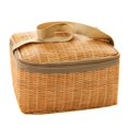 thumbnail image 1 of Portable Insulated Thermal Cooler Lunch Bag Imitation Rattan Outdoors Picnic Box, 1 of 5