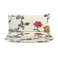 thumbnail image 4 of Rose Pattern Quilt Cover Set Fashionable Printed Bedding Covers with Pillowcase Home Textiles, Twin (68"x86"), 4 of 5