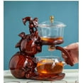 thumbnail image 6 of Tea Cup Set Magnetic Water Diversion Rotating Cover Bowl Heat-Resistant Glass Tea Set Automatic Tea Maker Lazy Kungfu Teapot Drinking Teapots & Coffee Servers Travel Tea Set, 6 of 7