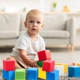 thumbnail image 5 of Natonhi 36pcs Foam Pit Cubes Blocks 3.94 Inch Colorful Flame Retardant Educational Autistic Building Blocks for Trampoline Arenas, Gymnastics, Parkour Courses Skateboard Parks Playground, 5 of 7