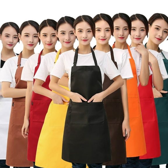 Womens Apron Basdi Women's Korean Style Apron - Cross-Back Adjustable Cooking Apron for Home and Bbq | Soft Fabric, Pockets Included, Stylish Design for Home Cooks and Party Hosts, Cross Back Design