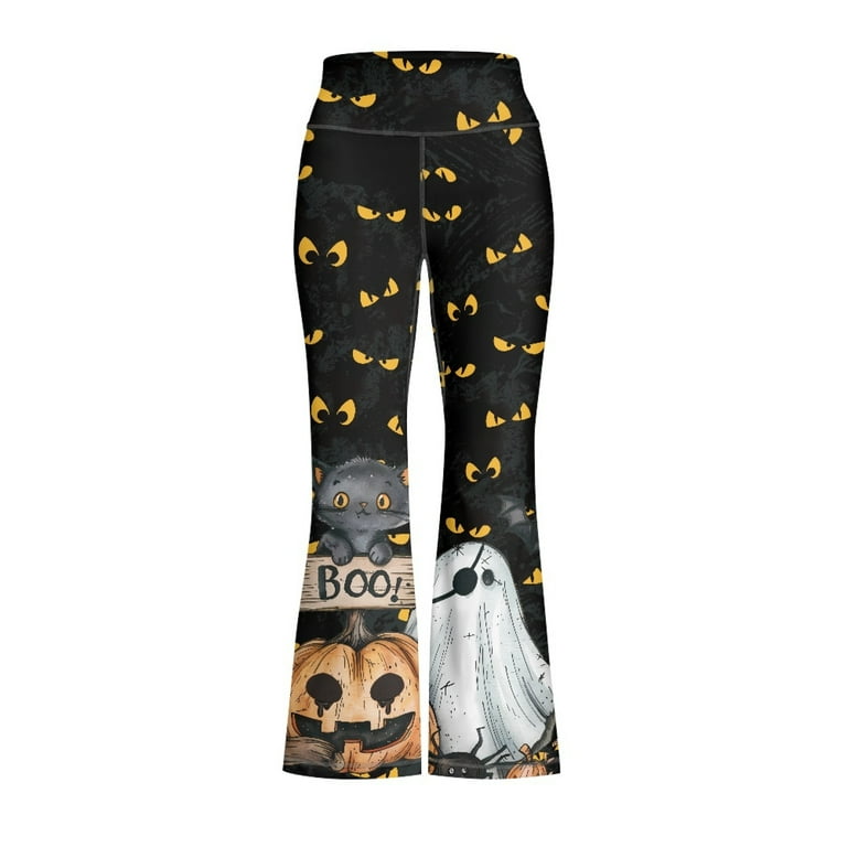 DISNIMO Halloween Ghost Pumpkin Girls Flare Leggings 13-14 Bootcut