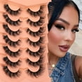 thumbnail image 6 of Mink Lashes Full Volume False Eyelashes 18mm Dramatic Faux Mink Eyelashes Natural Look Cat Eye Volume Eye Lashes Multipack, 6 of 14