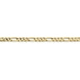 thumbnail image 3 of Solid 14K 4mm Concave Open Figaro Chain Bracelet / Anklet, 3 of 3