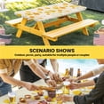 thumbnail image 6 of Yellow Flowers Table Cloths for 5 Foot Rectangle Tables, Farmhouse Botanical Watercolor Floral Patio Waterproof Elastic Fitted Tablecloths, Washable Rectangular Table Cover for Camping, 6 of 8