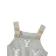 thumbnail image 5 of Jxzom Baby Girl Boy Easter Bunny Romper Clothes Knitted Suspender Jumpsuit One Piece Bodysuit My 1st Easter Outfit, 5 of 7