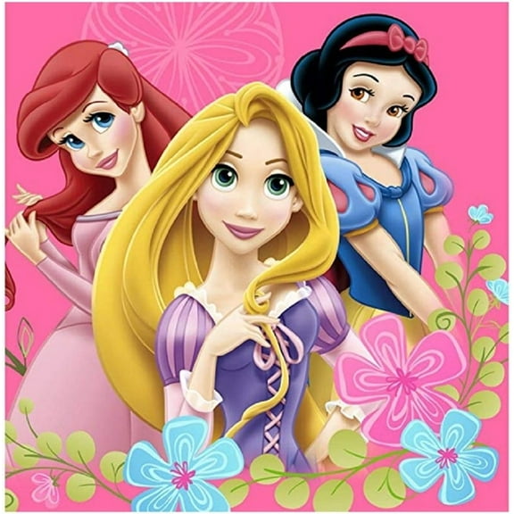 Napkins - Disney Princess - Large - Paper - 2Ply - 16ct - 13 X 13 in - Fanciful