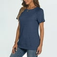 thumbnail image 3 of SUNBS T Shirts for Women Short Sleeve Crew Neck Plain Tee Casual Summer Top Women Blouses, 3 of 6
