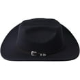 thumbnail image 2 of Men Women Wide Brim Western Cowboy Cowgirl Hats with Buckle Belt, 2 of 4
