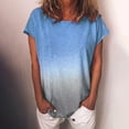 thumbnail image 1 of MITCOWBOY Hauts pour Femmes, Été Imprimé Grande Taille Manches Courtes T-Shirt Ample 3D Imprimé pour Femmes, Chemises pour Femmes, Chemises Roses pour Femmes, Bleu 3TG (Liquidation), 1 of 6