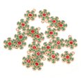thumbnail image 1 of Adorables colgantes de copos de nieve para hacer joyas y manualidades DIY. 20 piezas de dijes navideños de aleación, 1 of 8