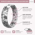 thumbnail image 4 of ThunderFit Silicone Wedding Rings for Women, Printed Design Breathable Rubber Engagement Bands 5.5mm Wide 1.8mm Thick, 4 of 5