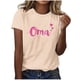 thumbnail image 1 of Fiudx Ofertas Del Día Camiseta Casual de Manga Corta con Cuello Redondo y Estampado de Letras para Mujer, 1 of 4
