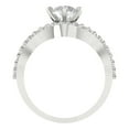 thumbnail image 4 of Clara Pucci 18K White Gold 1.57 Simulated Clear Diamond Engraveable Engagement Ring + Wedding Band Set, 4 of 7