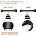 thumbnail image 2 of 2 Pack Stainless Steel Closet Rod Brackets, 1-1/4 Inch Heavy Duty Closet Rod End Support, U-Shaped Closet Pole Holder Flange Rod Sockets with Adjustable Screws, Black, 2 of 4