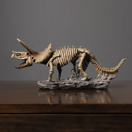 Simulation Triceratops Skeleton Fossil Statue Creative Animal Resin Crafts  Dinosaur Ornaments for Home Shelf New dayalina - | Walmart Canada