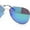 Silver - Teal Mirror, variant on Kids Size Color Mirror Classic Tear Drop Shape Officer Pilots Wire Rim Sunglasses Gold - Teal Mirror