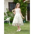 thumbnail image 6 of IBTOM CASTLE Kids Girls Embroidery Flower Lace Dress Wedding Pageant Party First Communion Casual Dresses Princess Bridesmaid Maxi Gown 11-12 Years White, 6 of 8