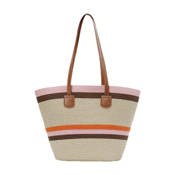 Bolso tote para mujer, bolso de viaje elegante, bolso de mano grande para mujer, ideal para el verano. Rosa