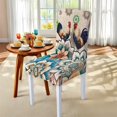 thumbnail image 4 of Xoenoiee Boho Mandala Rooster Chicken Pattern Tablecloth Set with 6 Chair Covers, Rectangle Tablecloth and Seat Protector Slipcovers for Family Dinners & Holiday Parties, 4 of 6
