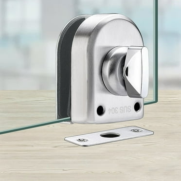 Stainless Steel Glass Door Lock Latch With Rotary Knob for Home Hotel 10-12Mm