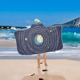 thumbnail image 2 of Yayeee Kids Hooded Towels Toddler Soft Absorbent Beach Bathing Wrap 50" x 23.5", Beige Cat Planet, 2 of 5