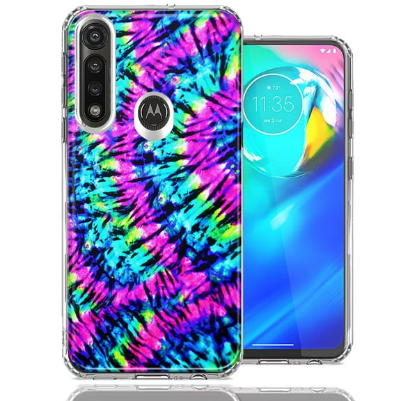 MUNDAZE For Motorola Moto G Power Hippie Tie Dye Design Double Layer Phone Case Cover