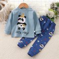 thumbnail image 2 of xaweyi Toddler Baby Boy Clothes Letter Crewneck Fall Boy Winter Outfits Sweatshirt Long Sleeve Pants Clothes Set, 2 of 4