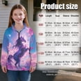 thumbnail image 7 of Uorisanigo Floral Horse Girls Half Zip Collar Sweatshirts Casual Essentials Long Sleeve Pullover Crop Tops Oversized Quarter-Zip Pullover Jacket Fashion Fall Winter Clothes Outerwear, 7 of 7