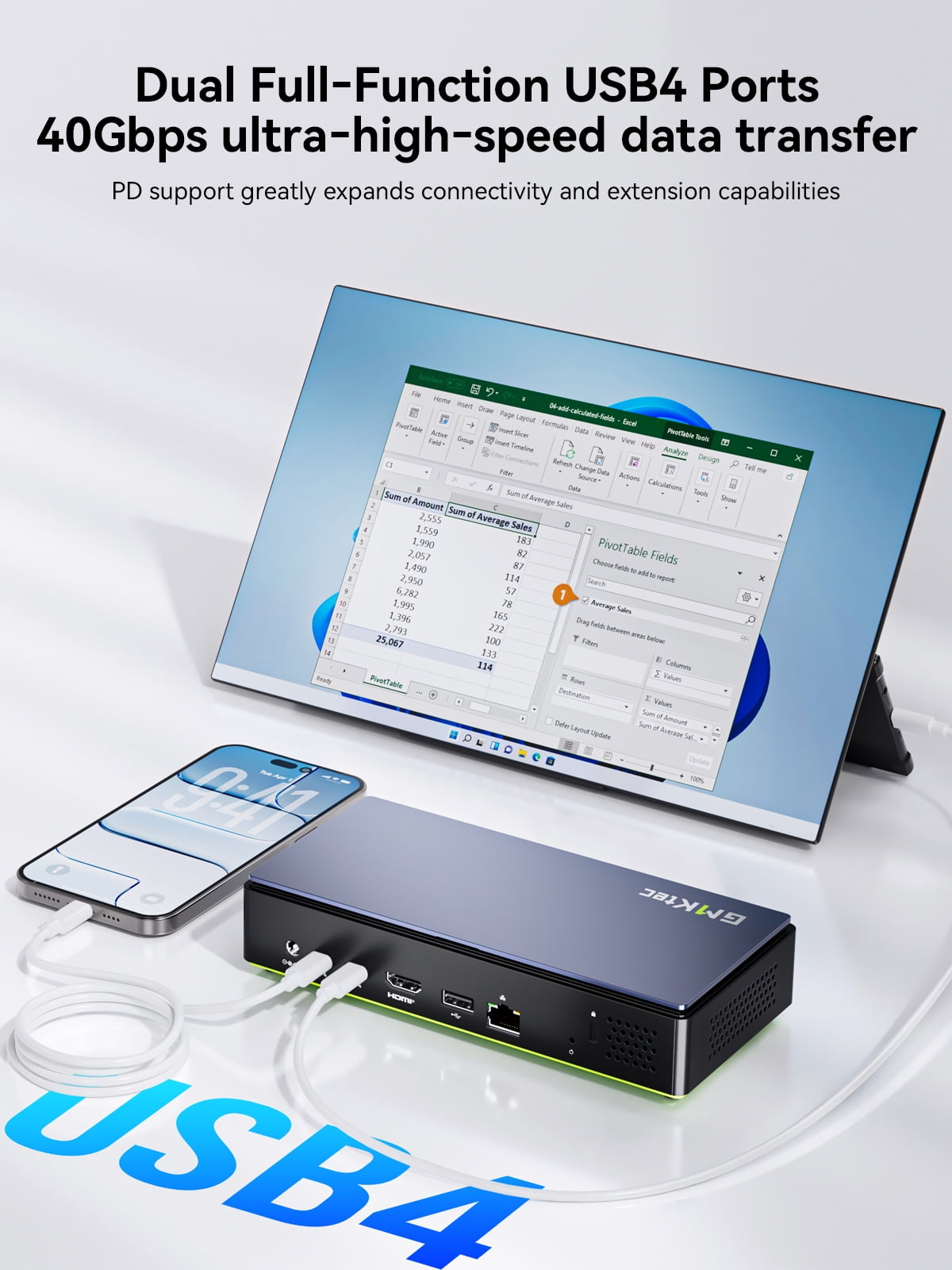 GMKtec NucBox K13 Mini PC Intel Core Ultra 7 256V, 16GB LPDDR5X, 1TB SSD, 5GbE LAN, Dual USB4, Mini Desktop Computer